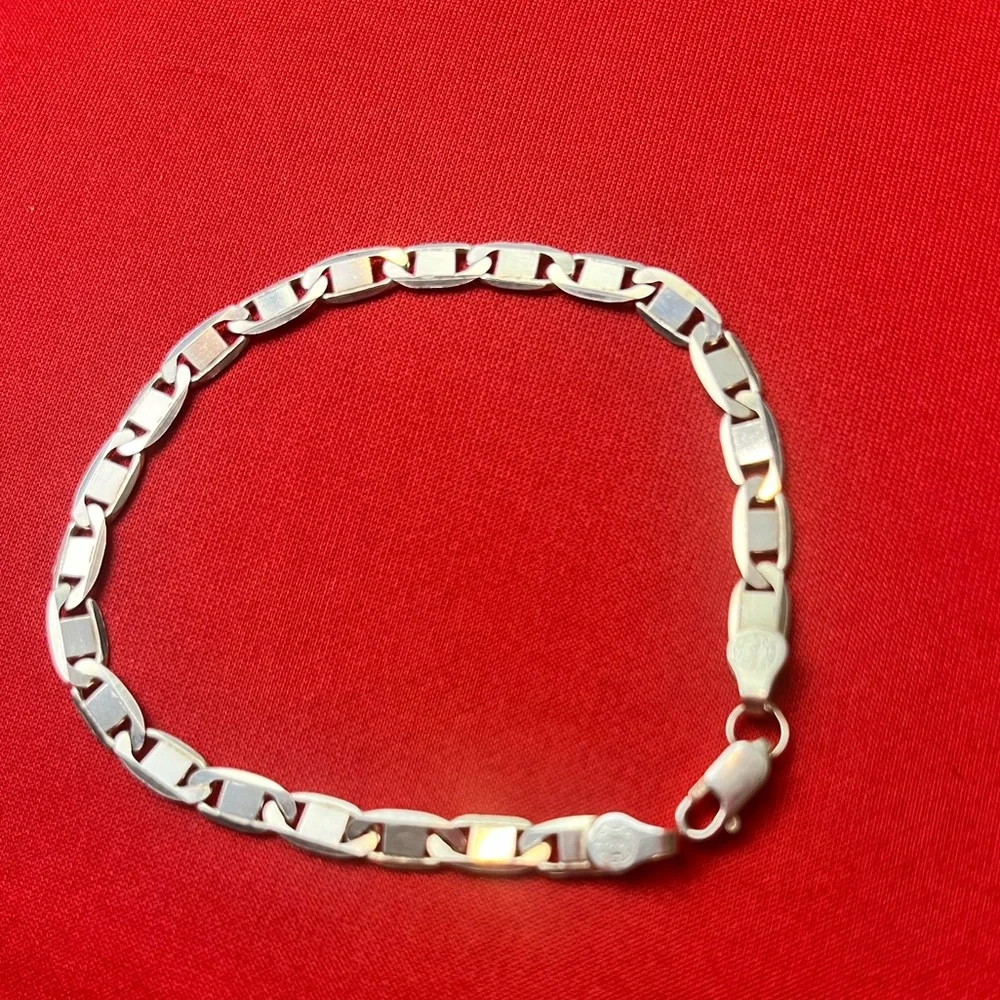 925 real solid‎ sterling silver bracelet for  men